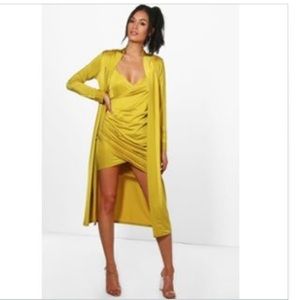 Slinky Wrap Drape Dress & Duster Co-ord